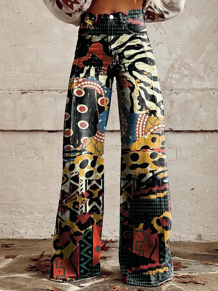 Women's Flower Print Summer Pants  | BOHO