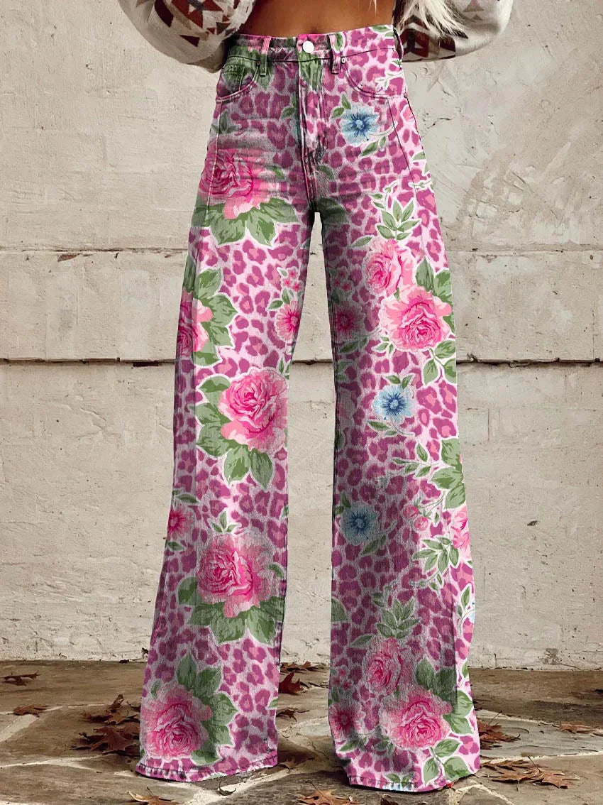 Women's Flower Print Summer Pants  | BOHO