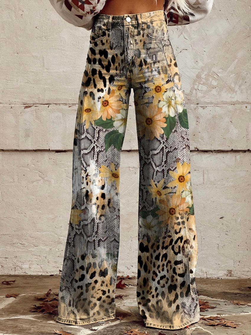 Women's Flower Print Summer Pants  | BOHO
