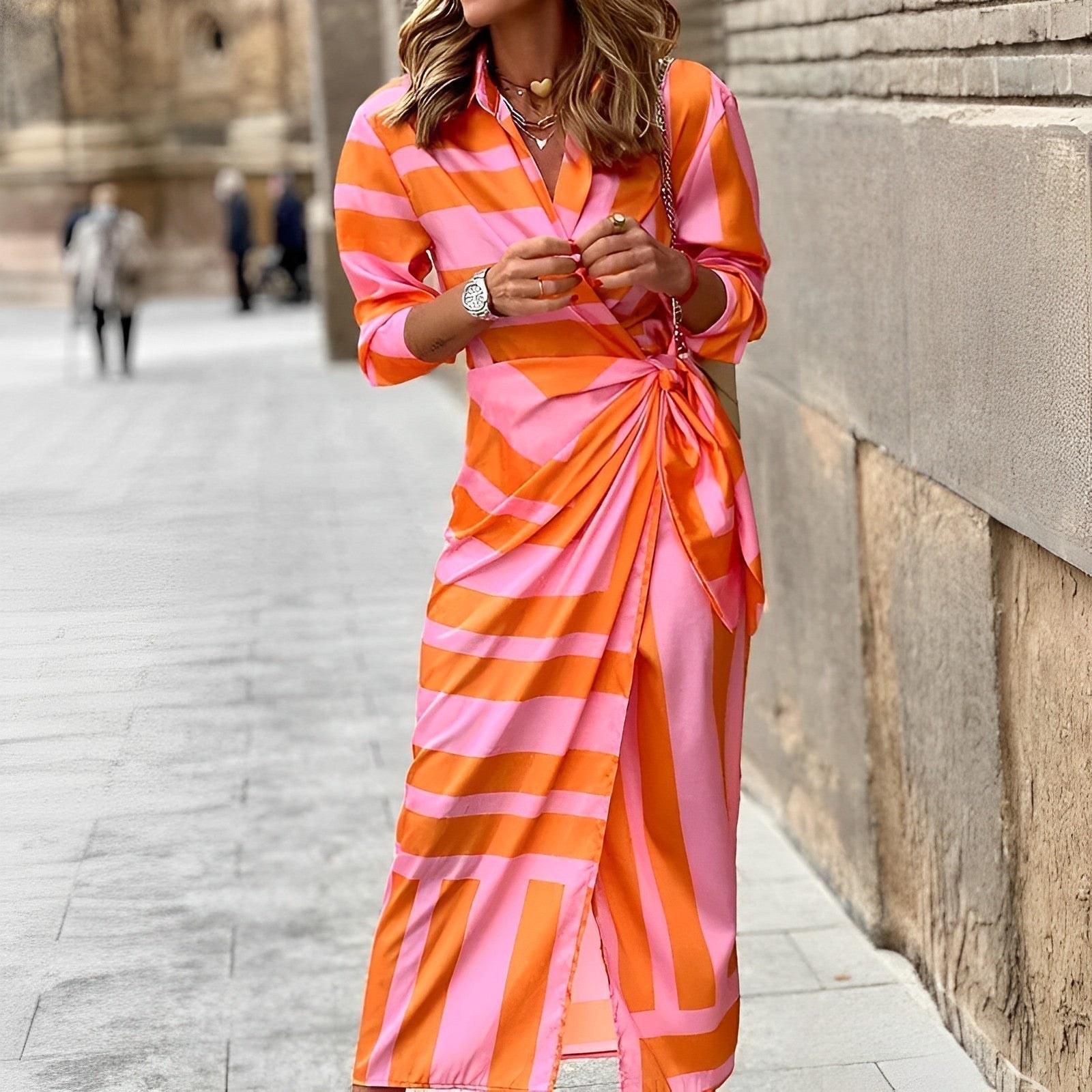 Women's Multicolored Formal Dress | Long