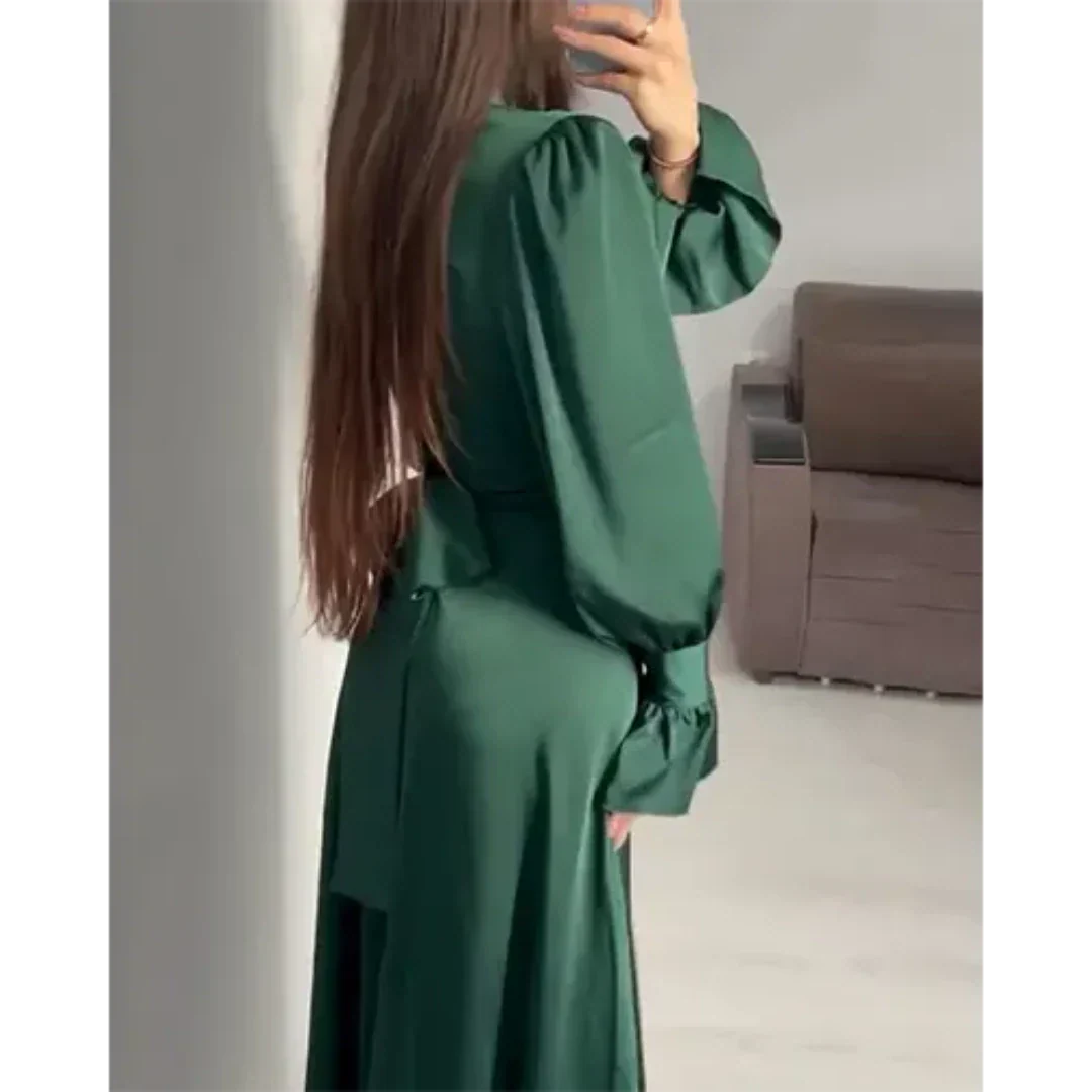 Women's Green Evening Wedding Guest Dress | Maxi