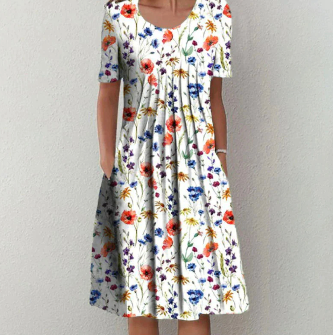 Women's Patterned Summer Dress | Midi