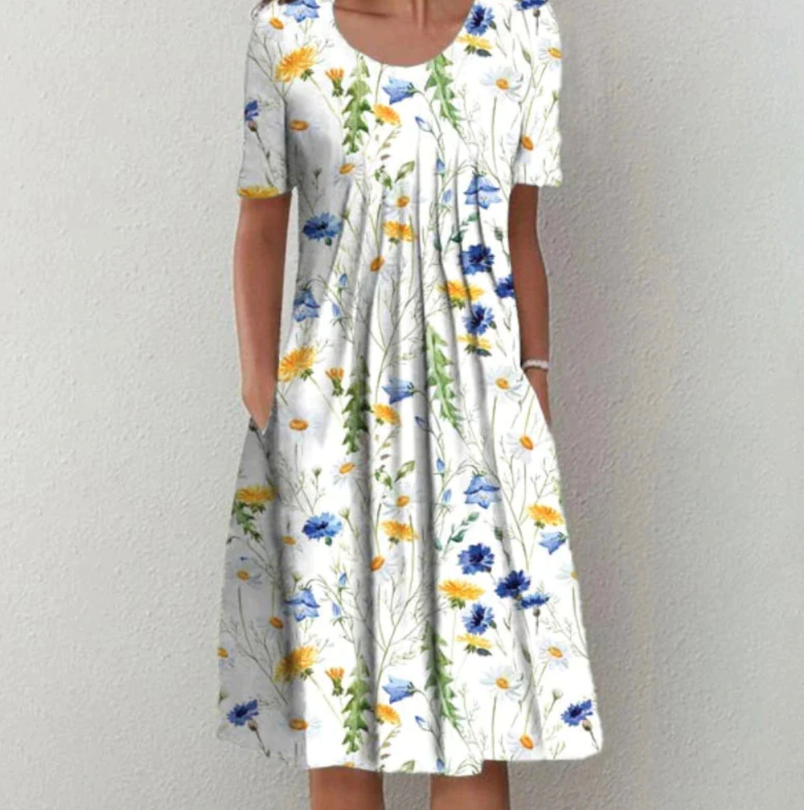Women's Patterned Summer Dress | Midi