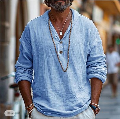 Men's Long Sleeve Polo shirt with Collar | Summer