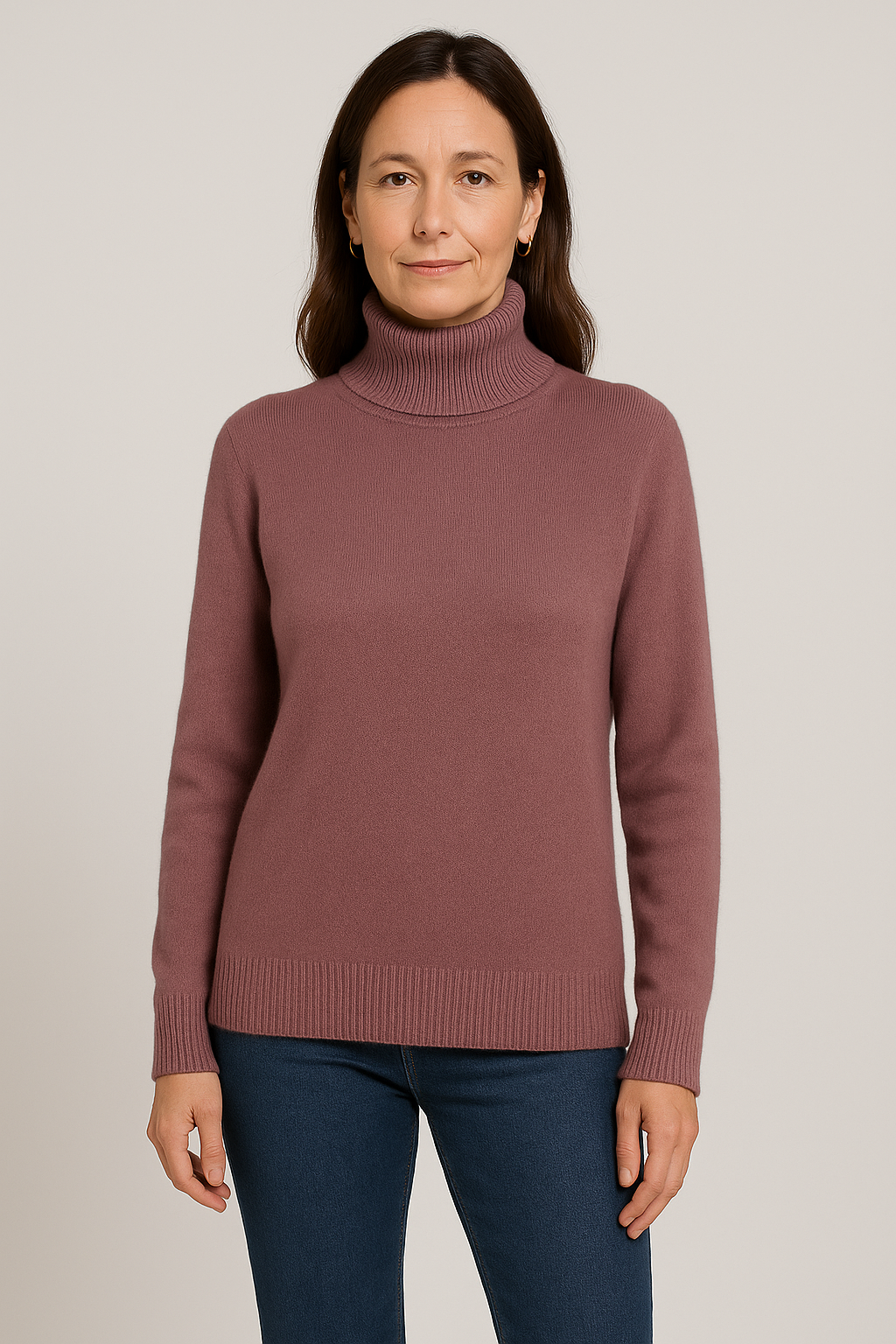 Women's Ribbed Turtleneck Sweater – Classic Fit, Long Sleeve Knit Pullover