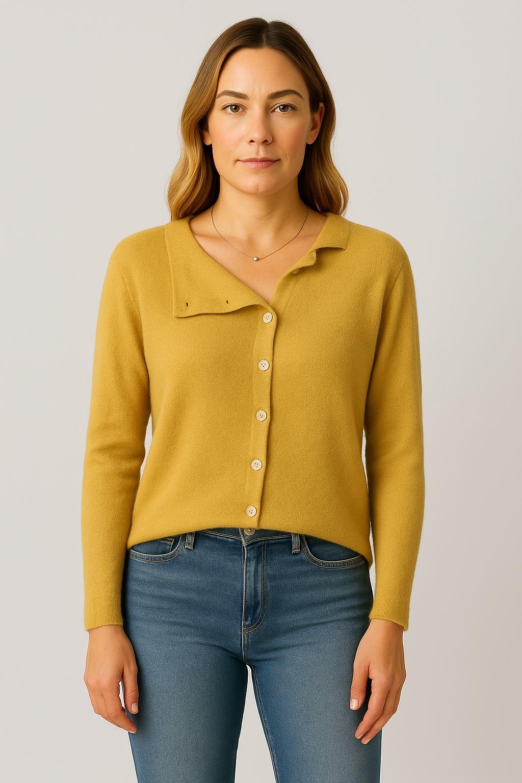 Soft Knit Button-Front Sweater for Women