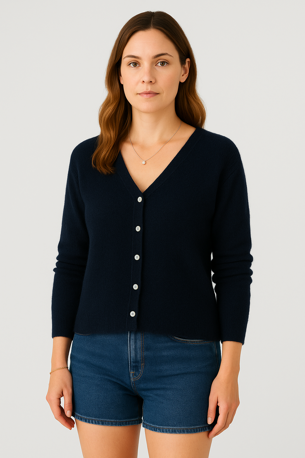 Soft Knit Button-Front Sweater for Women