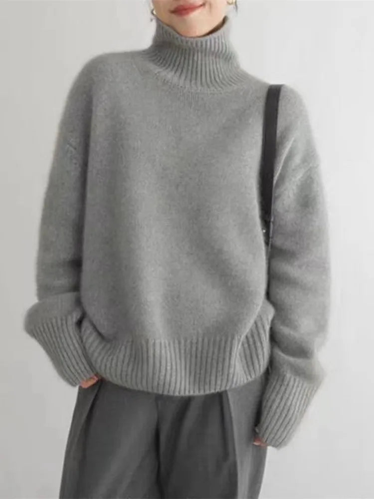 Mia - Comfortable Knitted Turtleneck Sweater