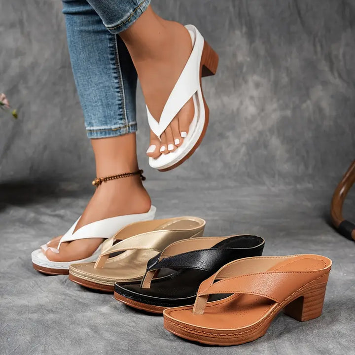 Women's Platform Heel Flip-Flop Sandals | Summer