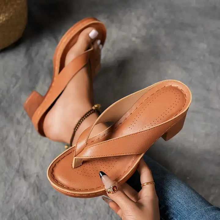 Women's Platform Heel Flip-Flop Sandals | Summer