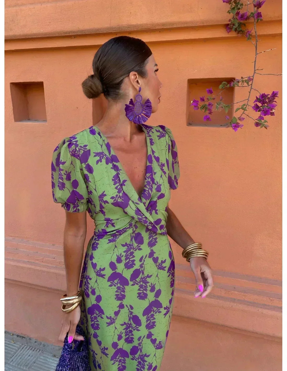 Green Formal Evening Dress for Women | Midi