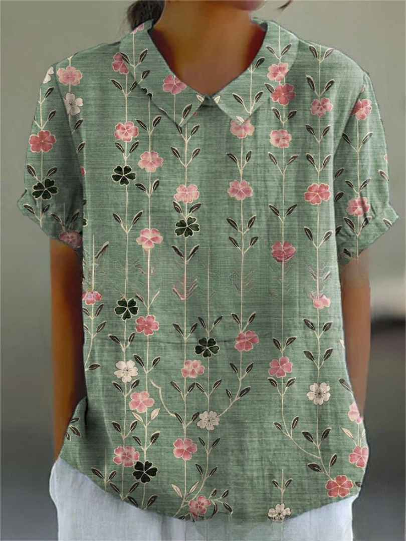 Women's Vintage Floral Blouse | Casual