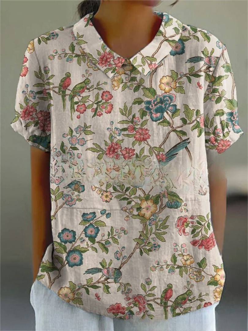 Women's Vintage Floral Blouse | Casual