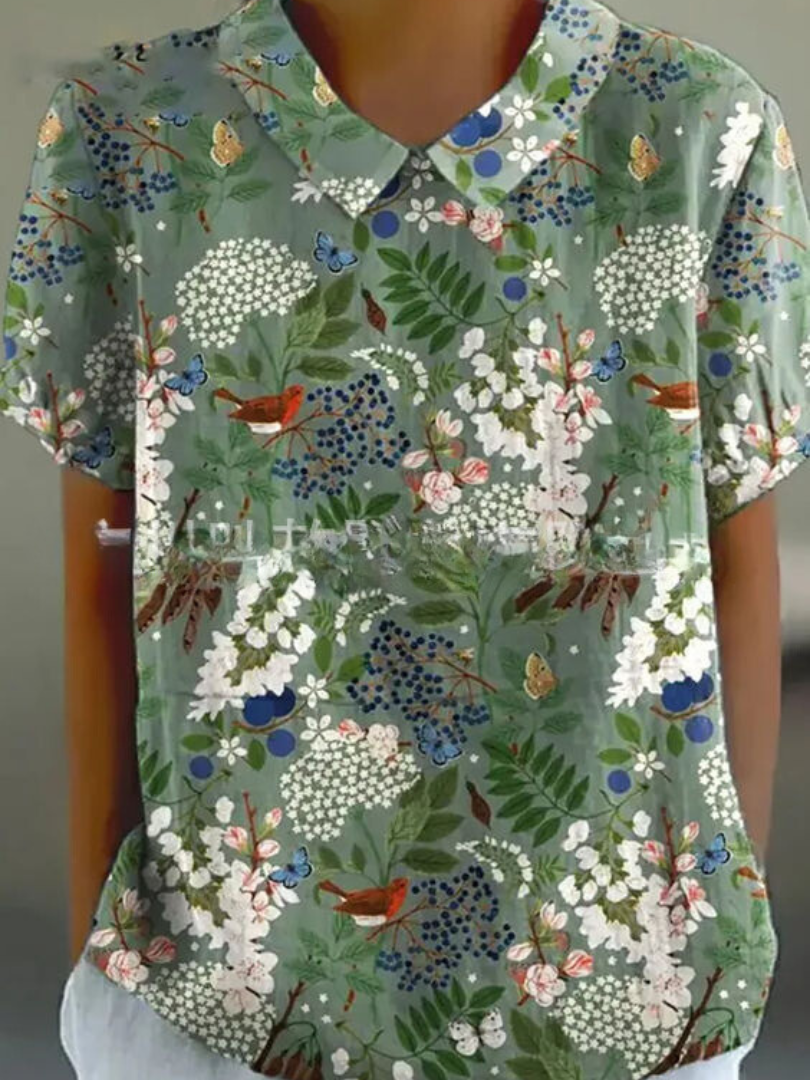 Women's Vintage Floral Blouse | Casual