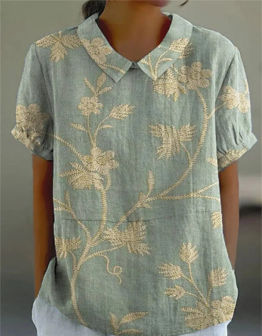 Women's Vintage Floral Blouse | Casual
