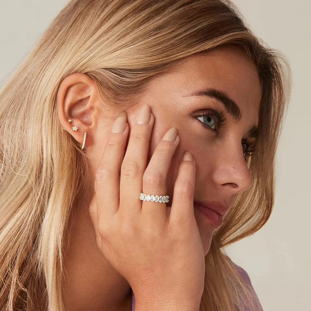 ANTOINETTE - Diamond Simulant Gold Ring