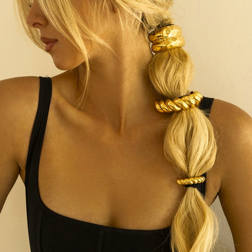 EMILY - Double Hammered Arch Pony Cuff
