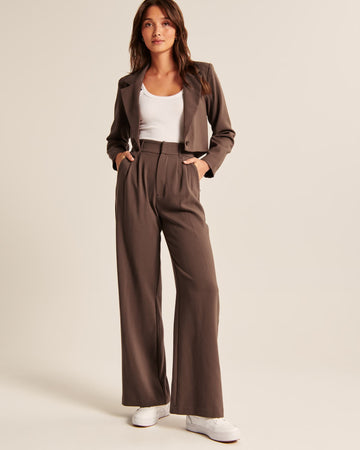 Tailored High-Waisted Wide Leg Pants for Women