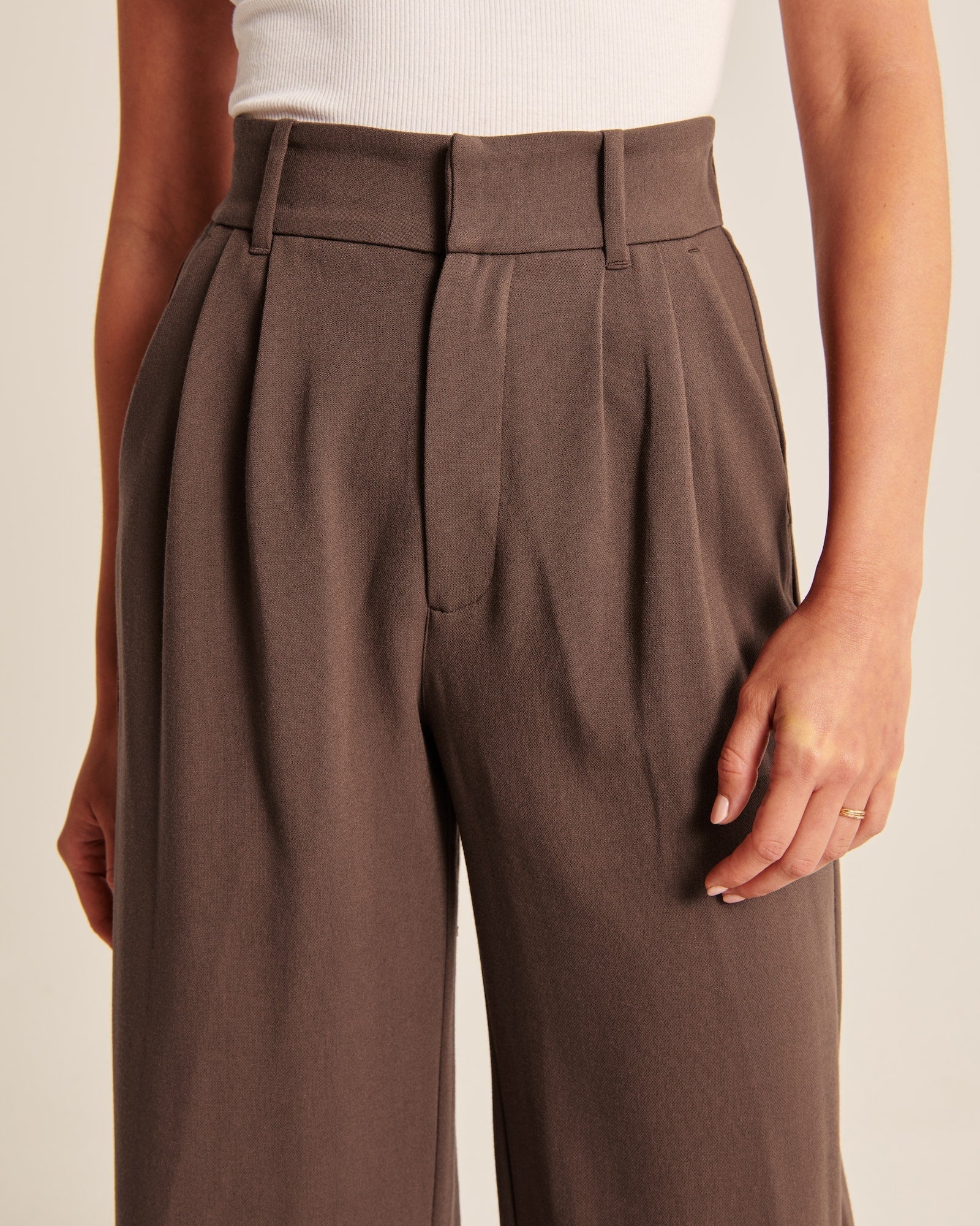 Tailored High-Waisted Wide Leg Pants for Women