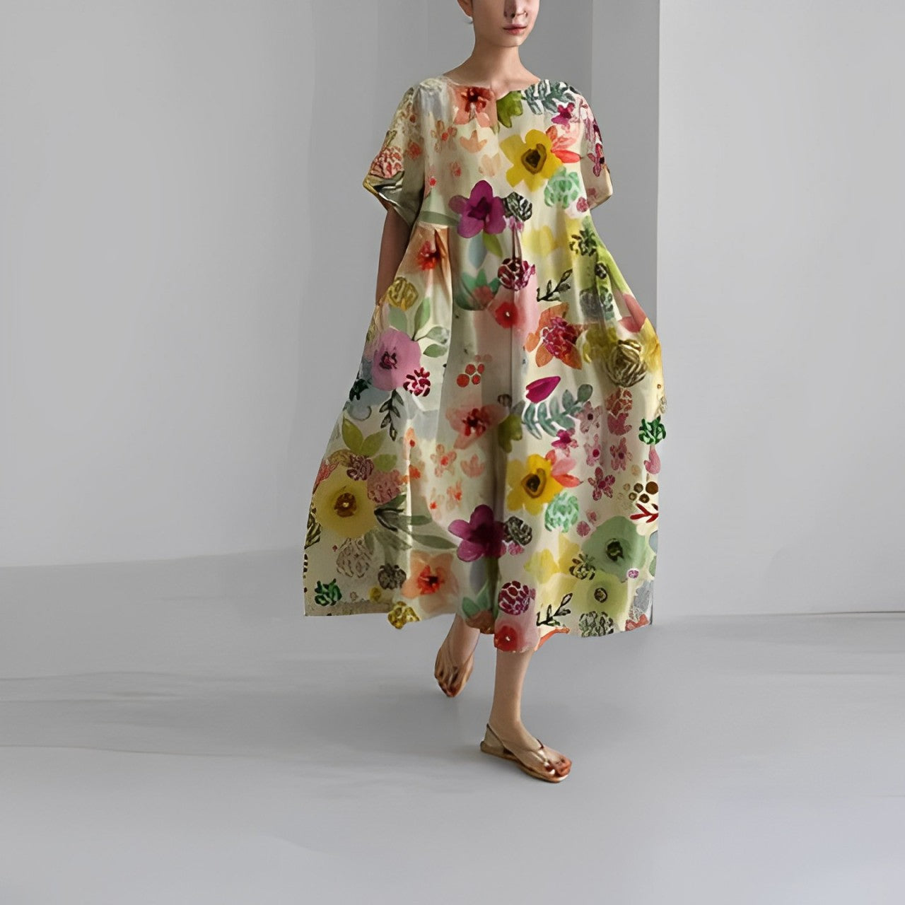 Women’s Summer Printed Midi Dress | Casual
