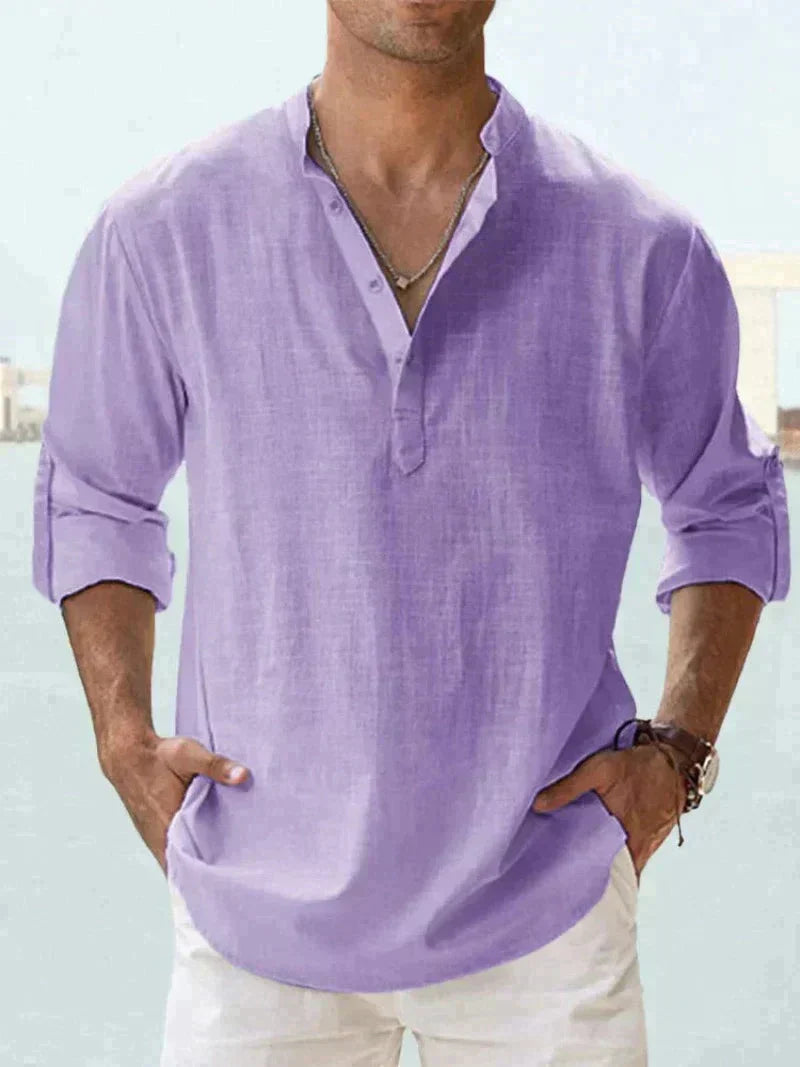 Men's Long Sleeve Summer Shirt | Button Down