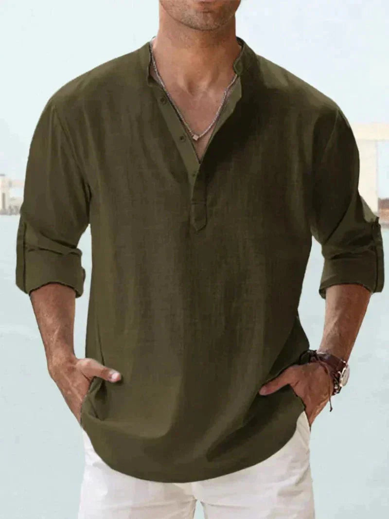 Men's Long Sleeve Summer Shirt | Button Down