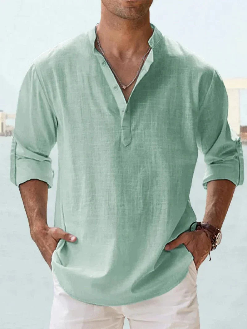 Men's Long Sleeve Summer Shirt | Button Down
