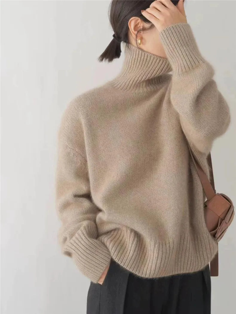 Mia - Comfortable Knitted Turtleneck Sweater