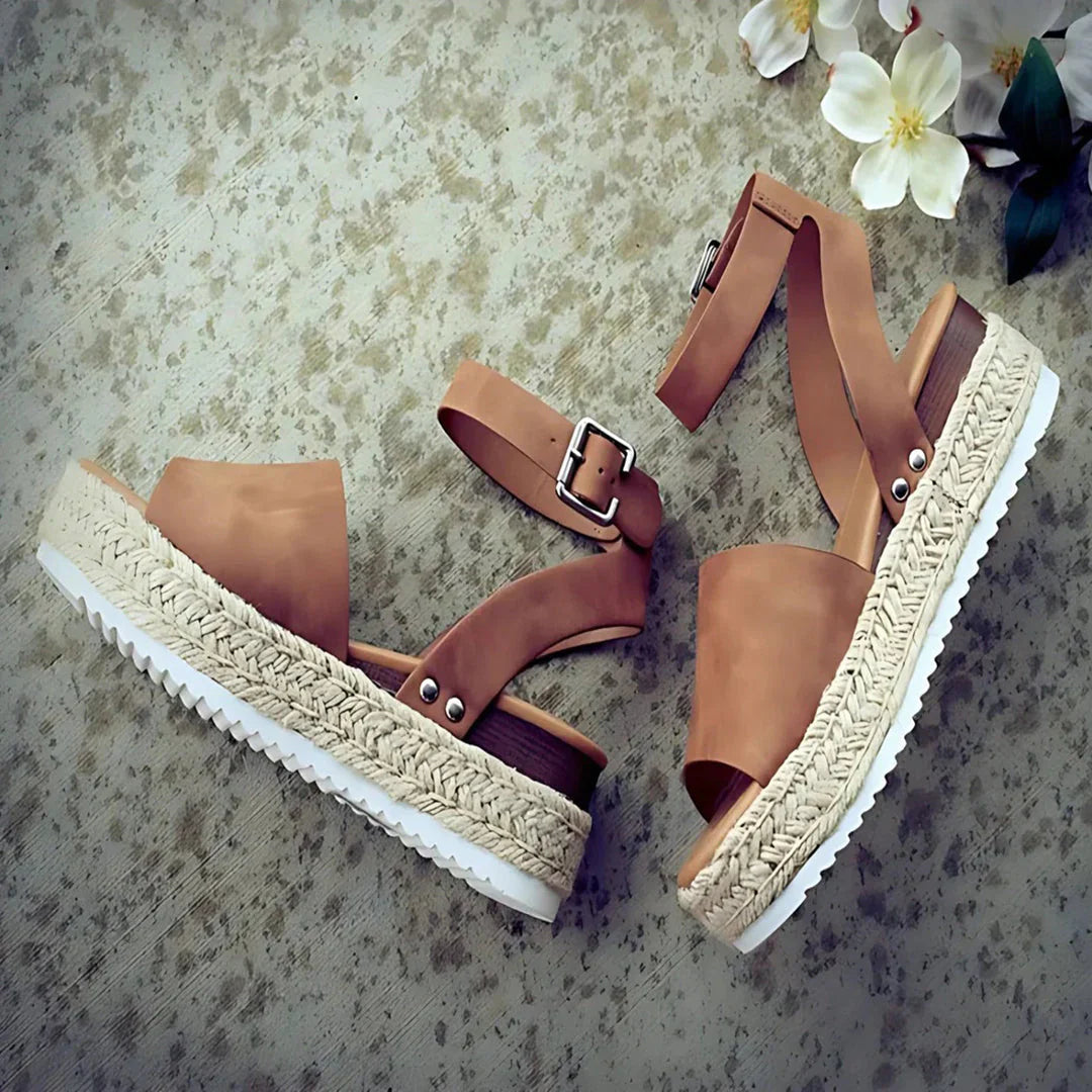 Women's Espadrille Ankle Strap Platform Sandals | Sole Adjustable