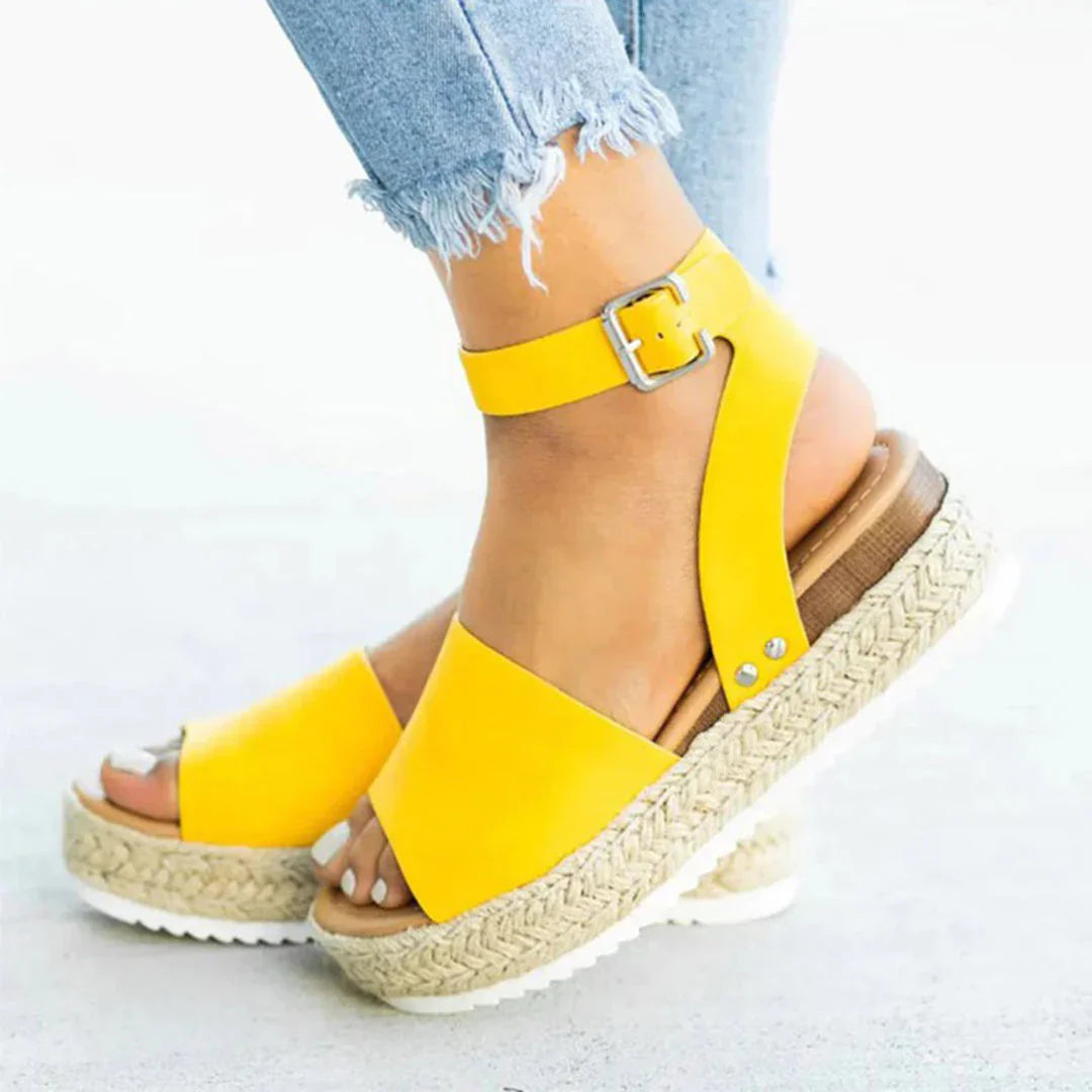 Women's Espadrille Ankle Strap Platform Sandals | Sole Adjustable