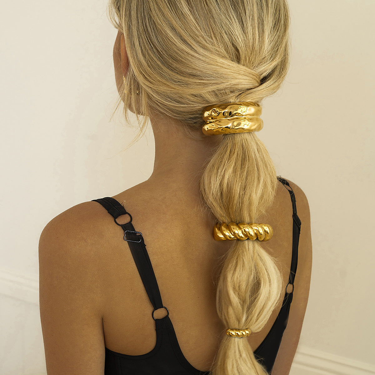 EMILY - Double Hammered Arch Pony Cuff