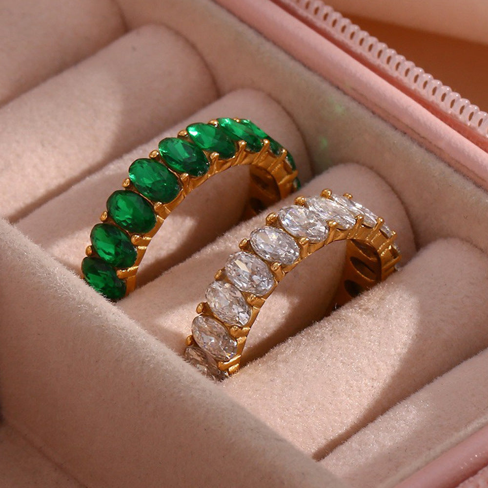 ANTOINETTE - Diamond Simulant Gold Ring