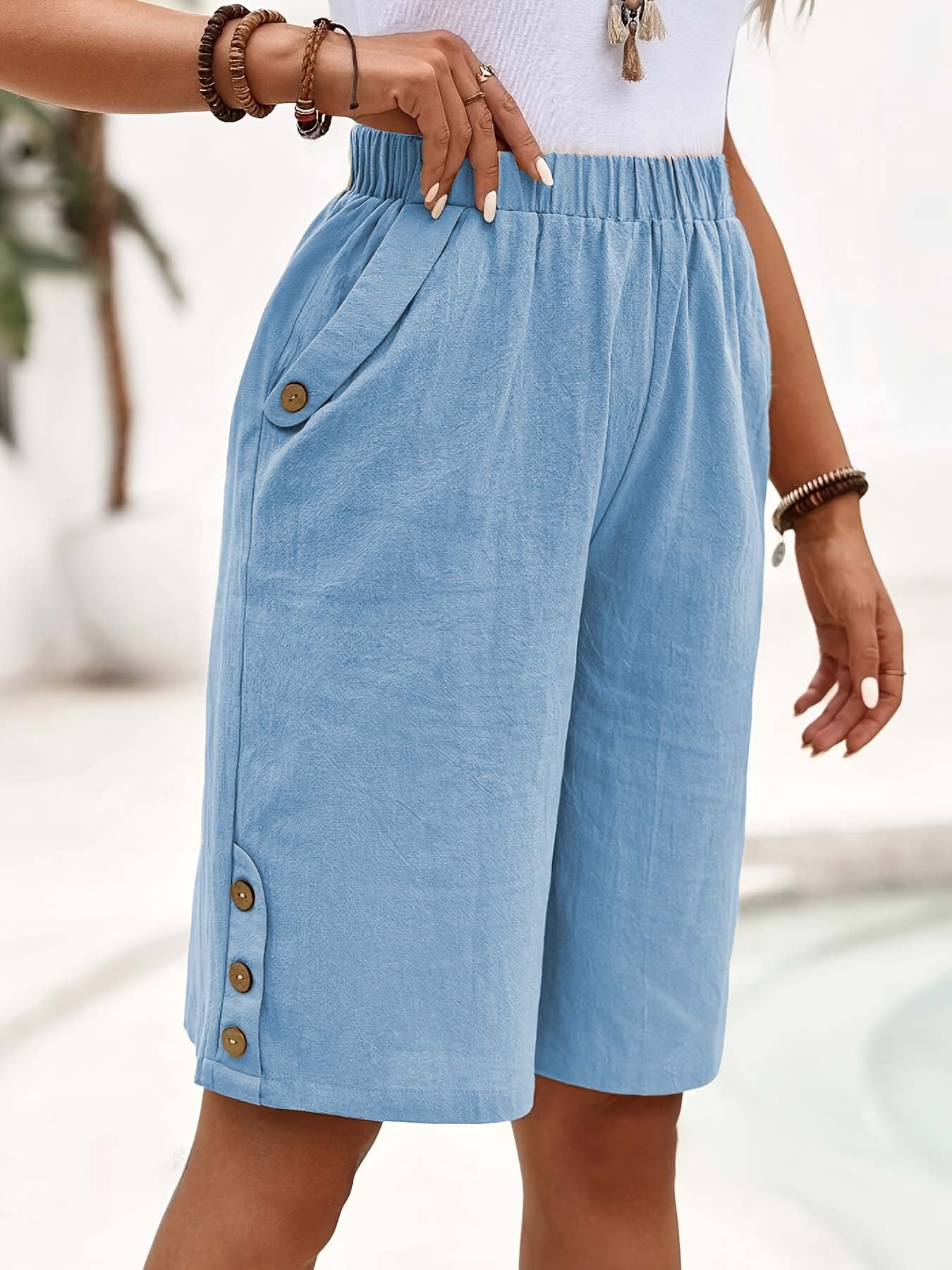 Women's Casual Wide Summer Shorts | Beach