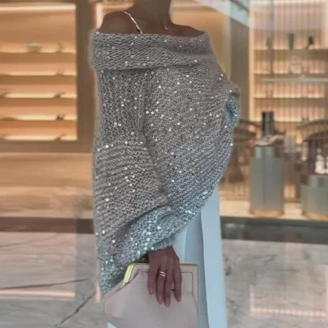 Sofia | Luxurious glittery knitted sweater