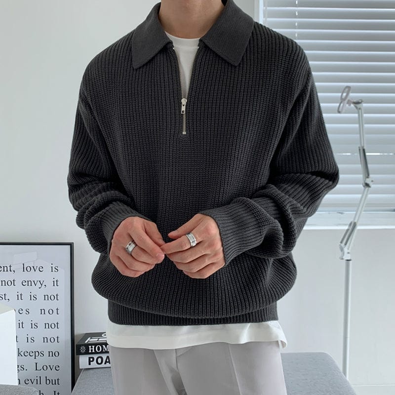 Knitted Half Zip Sweater