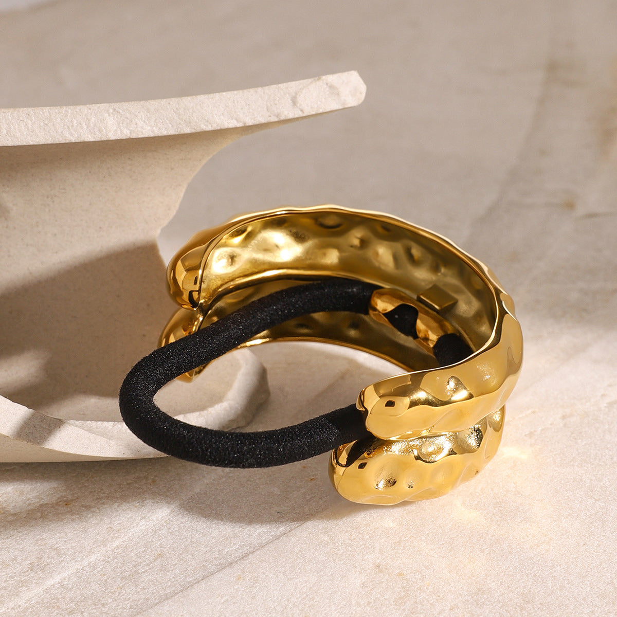 EMILY - Double Hammered Arch Pony Cuff