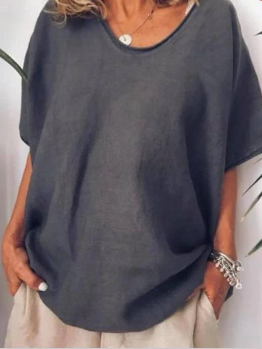 Relaxed Fit Blouse for Women | Short Sleeve