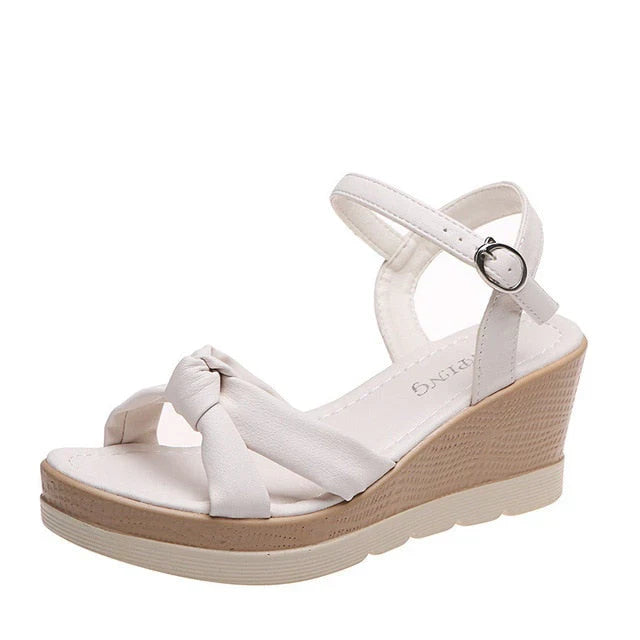 Womens Wedge Sandals with Buckle Strap | Platform