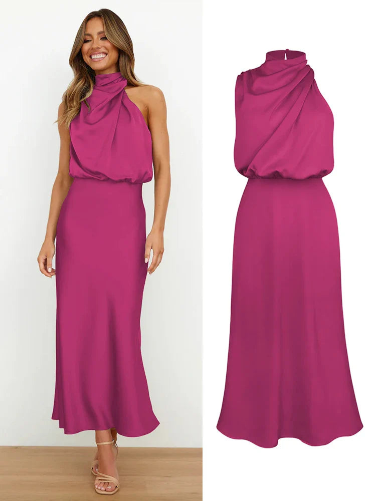 Women's Midi Wedding Guest Dress | One Shoulder