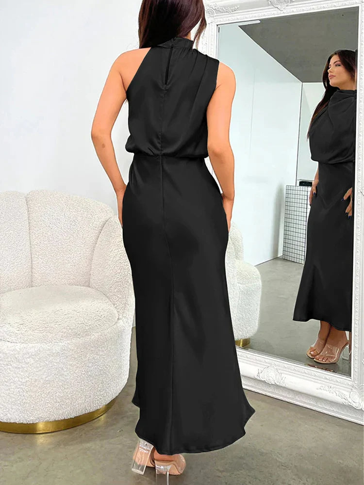 Women's Midi Wedding Guest Dress | One Shoulder