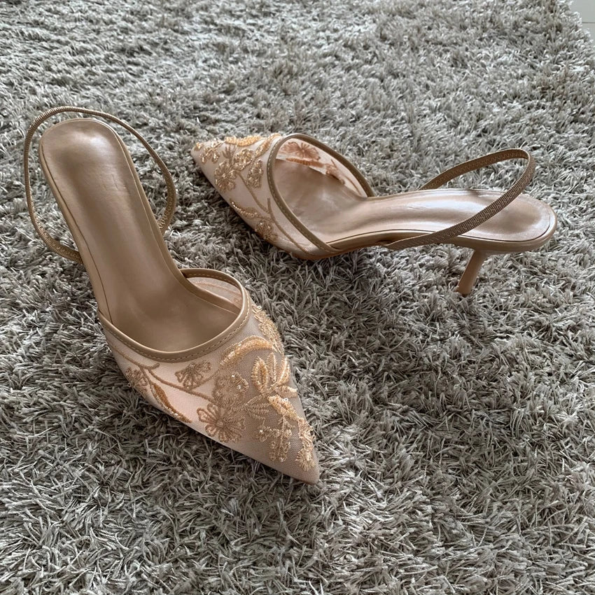 Women's Nude Kitten Heels | Summer