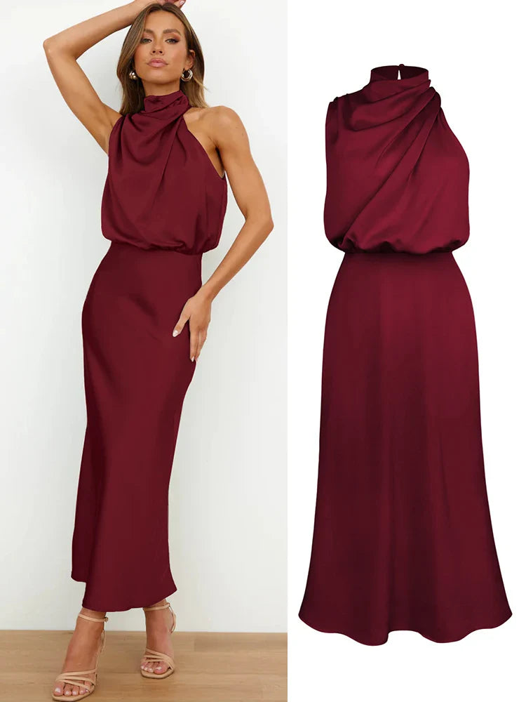 Women's Midi Wedding Guest Dress | One Shoulder