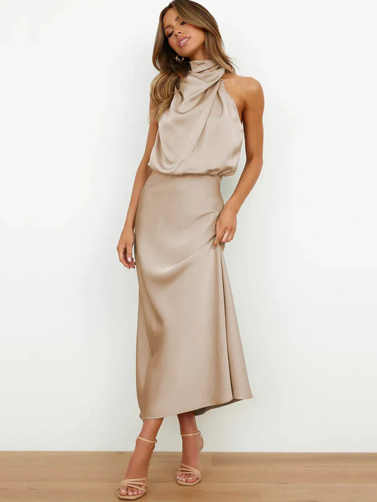 Women's Midi Wedding Guest Dress | One Shoulder