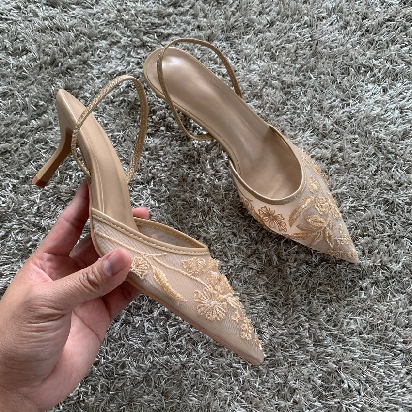 Women's Nude Kitten Heels | Summer