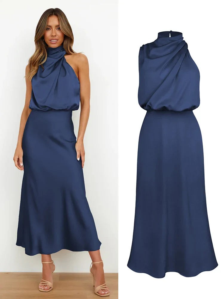 Women's Midi Wedding Guest Dress | One Shoulder