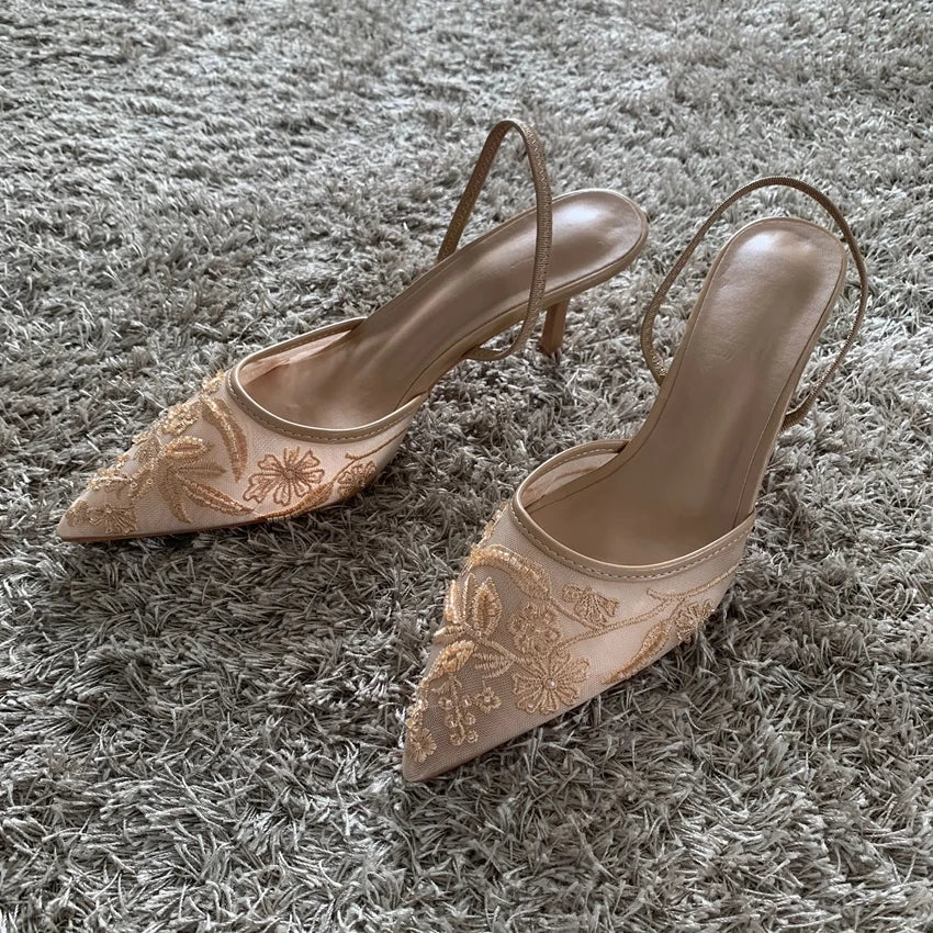 Women's Nude Kitten Heels | Summer