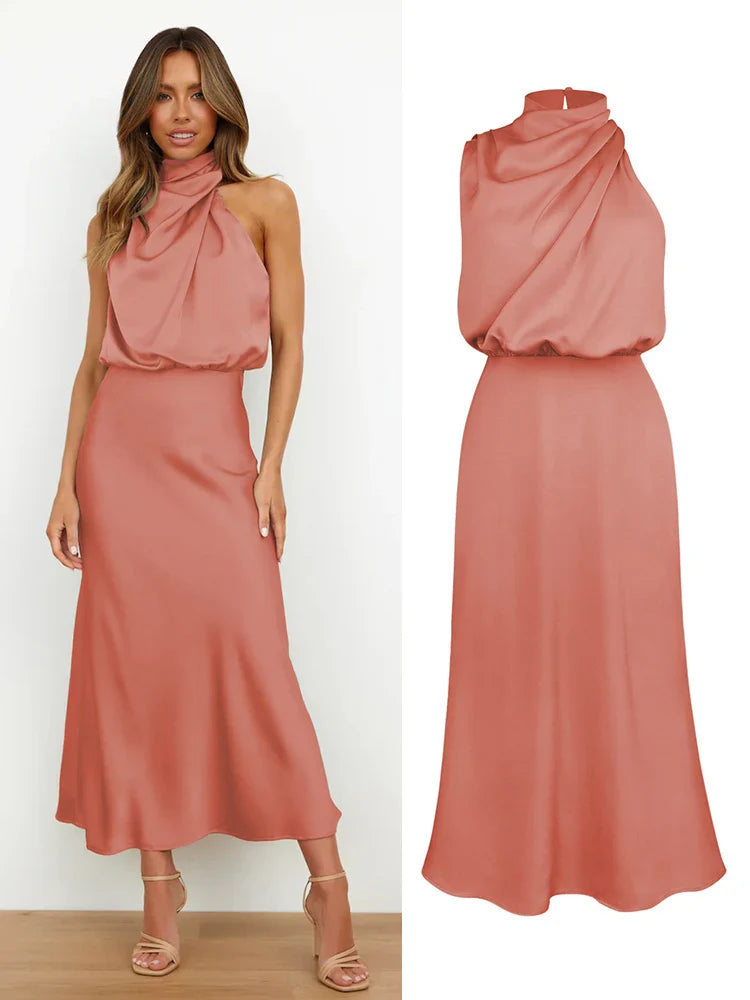 Women's Midi Wedding Guest Dress | One Shoulder