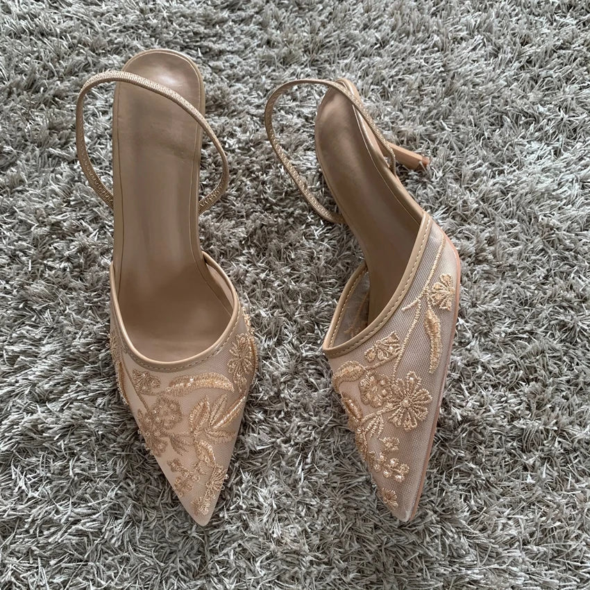 Women's Nude Kitten Heels | Summer