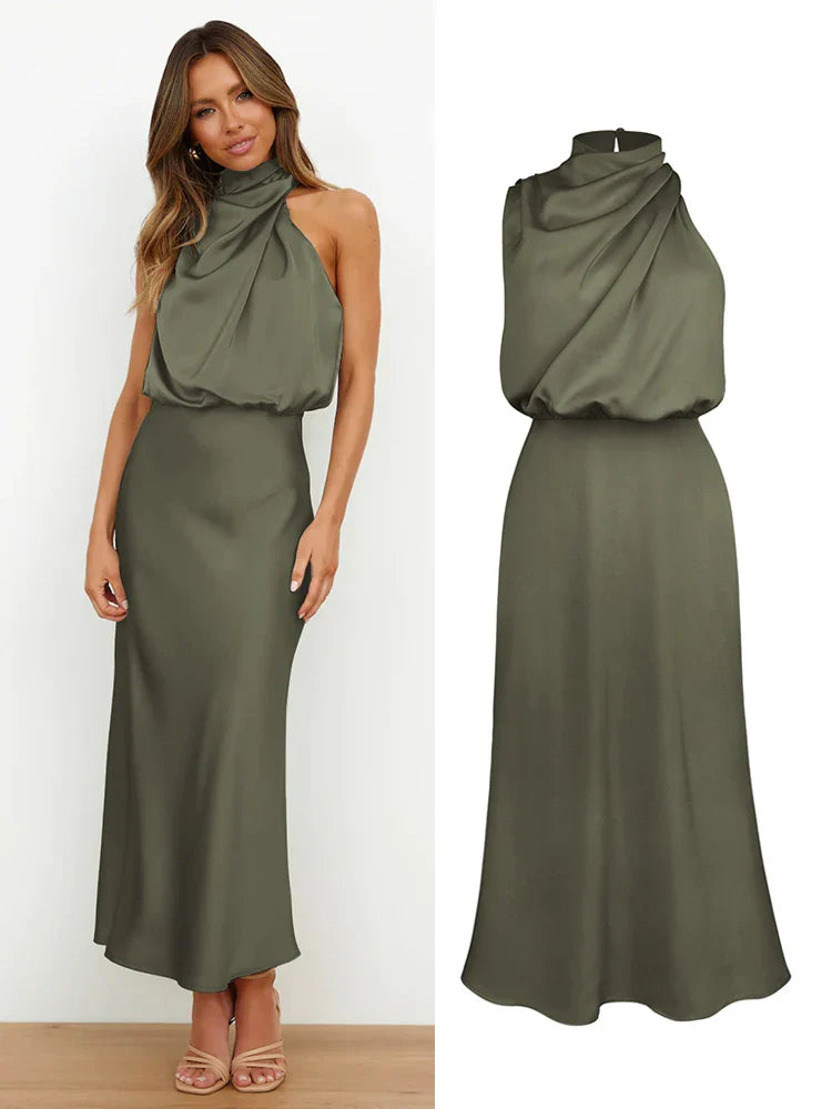 Women's Midi Wedding Guest Dress | One Shoulder