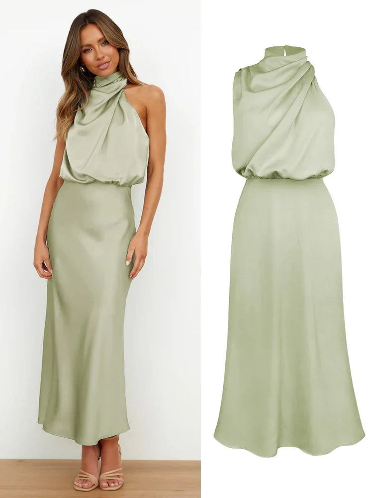 Women's Midi Wedding Guest Dress | One Shoulder